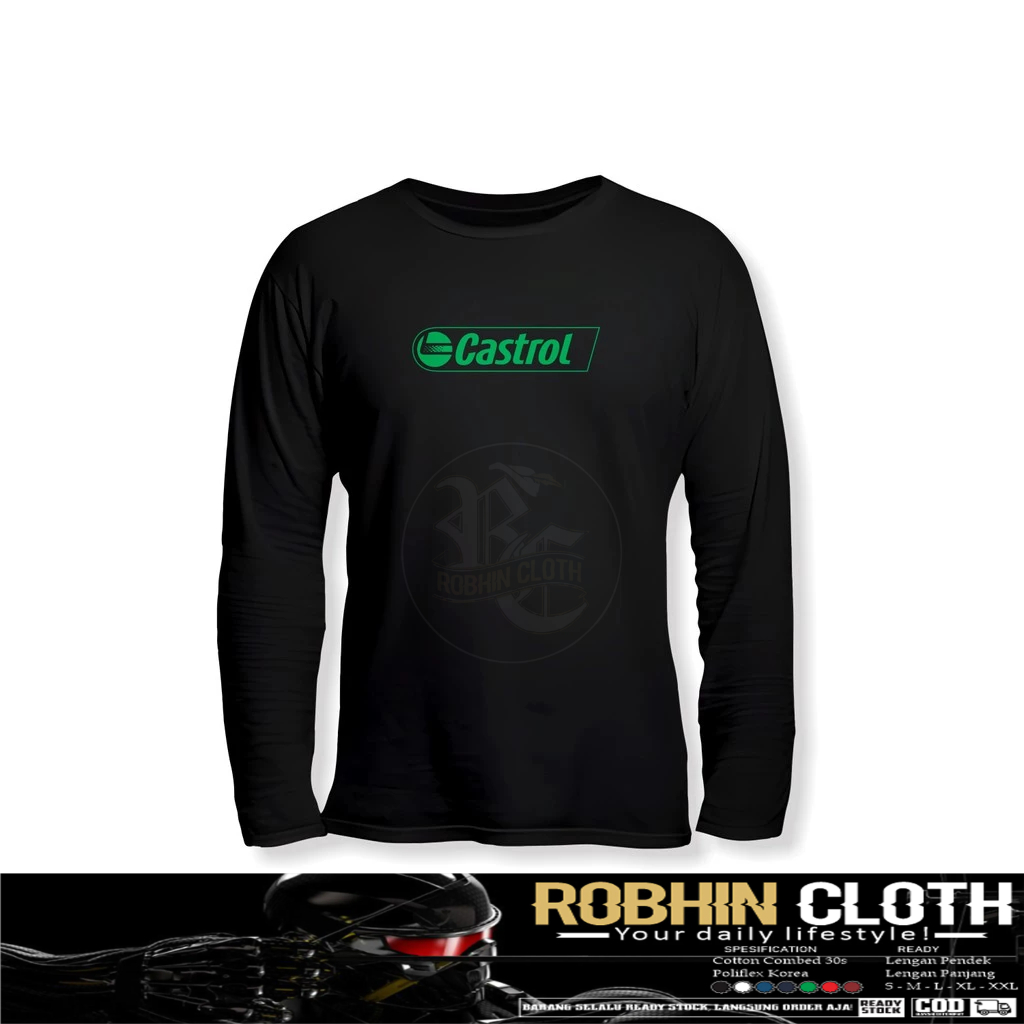 Kaos Baju Castrol Lengan Panjang Baju Otomotif