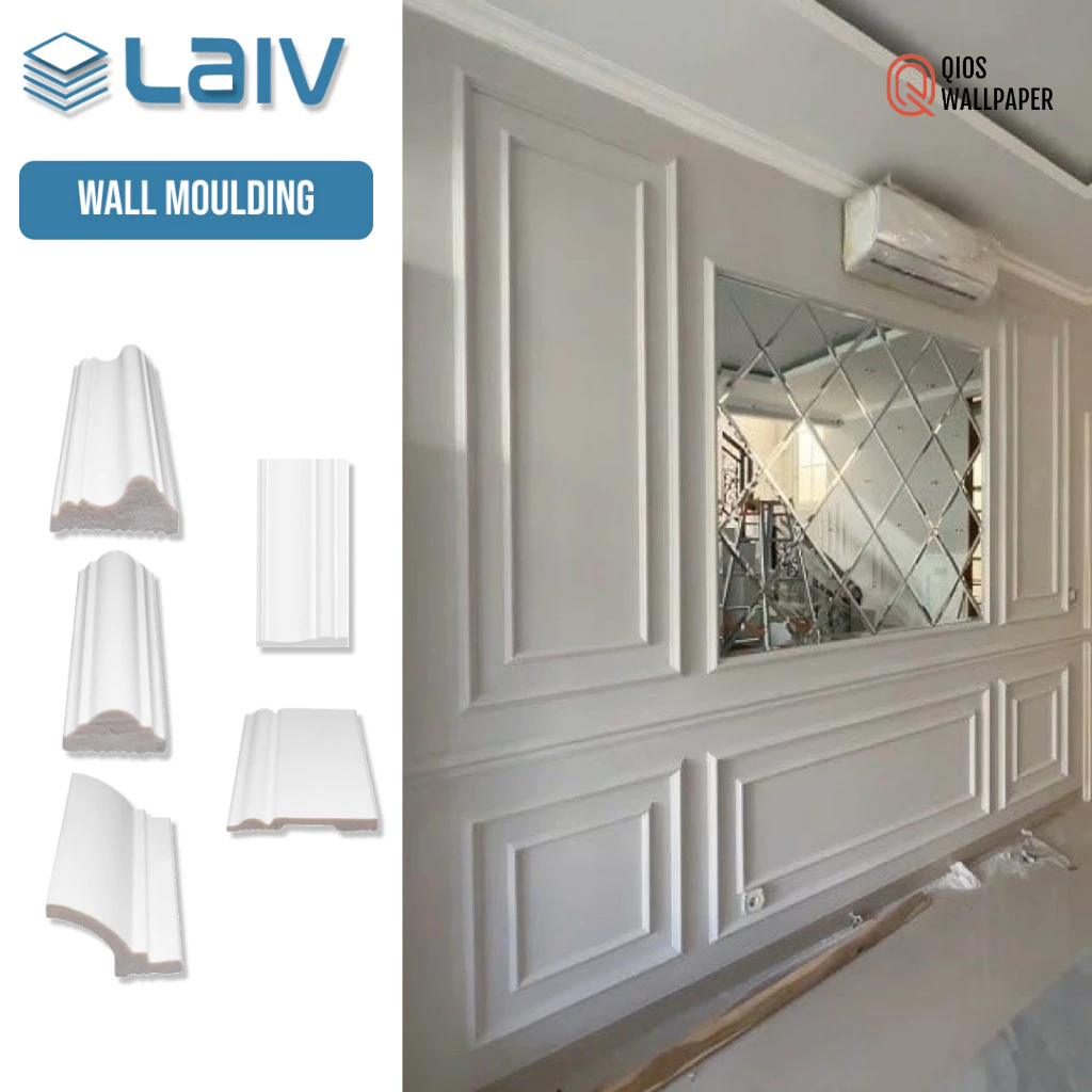 LAIV Wall Moulding PVC List Dinding Lis Profil Ukiran Dinding Molding
