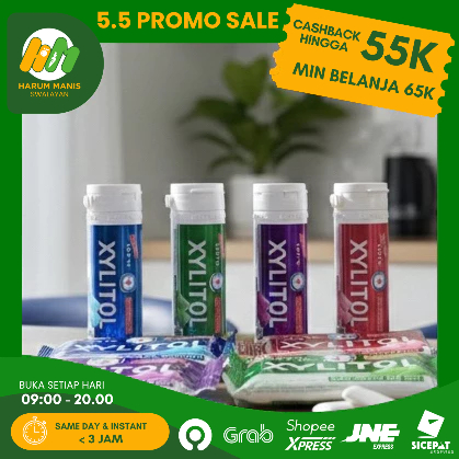 LOTTE XYLITOL PERMEN KARET MINT / PERMEN KARET BEBAS GULA