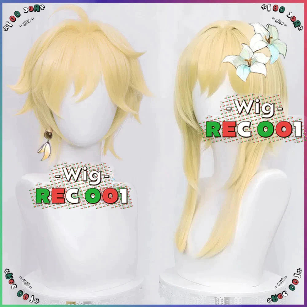 M Wig Lumine Cosplay Wig Aether Cosplay Genshin Impact Orang /Anak-Anak Dapat Menggunakannya
