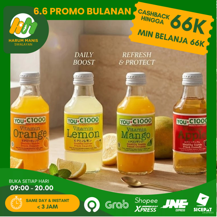 YOU C 1000 / MINUMAN VITAMIN C / YOU C1000 ORANGE 140ML / YOU C1000 LEMON 140ML / YOU C1000 MANGO 14