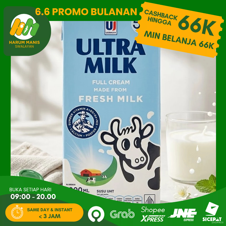 ULTRA MILK PLAIN 1000ML / SUSU UHT FULL CREAM 1000ML / SUSU UHT PLAIN 1000ML