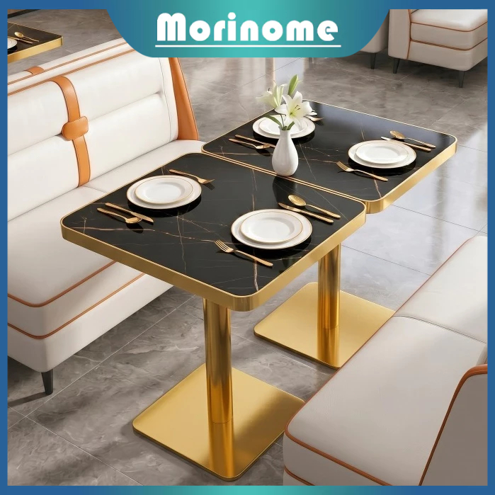 COD Meja Bar Cafe Meja Makan Marmer Premium Bundar Persegi Minimalis Modern 60cm Meja Ruang Tamu Mej