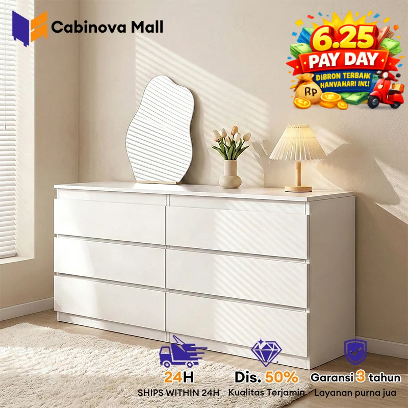Lemari Laci Kayu Chest Drawer Minimalis Lemari Penyimpanan Lemari Laci 5 Susun Serbaguna Chest Laci