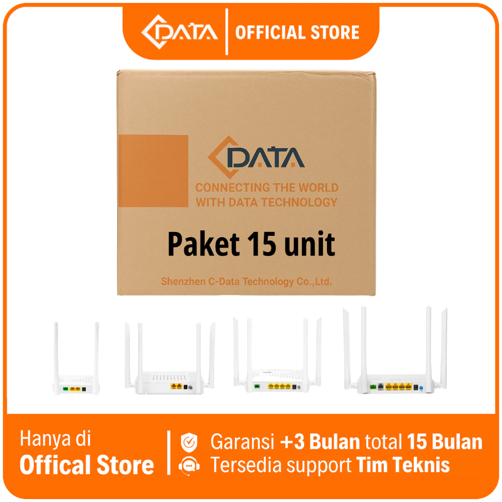 CDATA XPON ONU GPON EPON PAKET 15 PCS – FD511GW / FD512XW / FD511GD / FD514GD / FD514GS1 / FD511G-X 