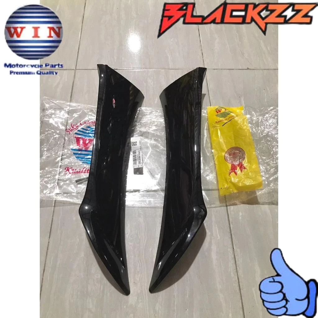 Legshield Luar KANAN KIRI Supra X 125 2004 2005 2006 HitamV Original WIN / SAYAP DEPAN KANAN KIRI