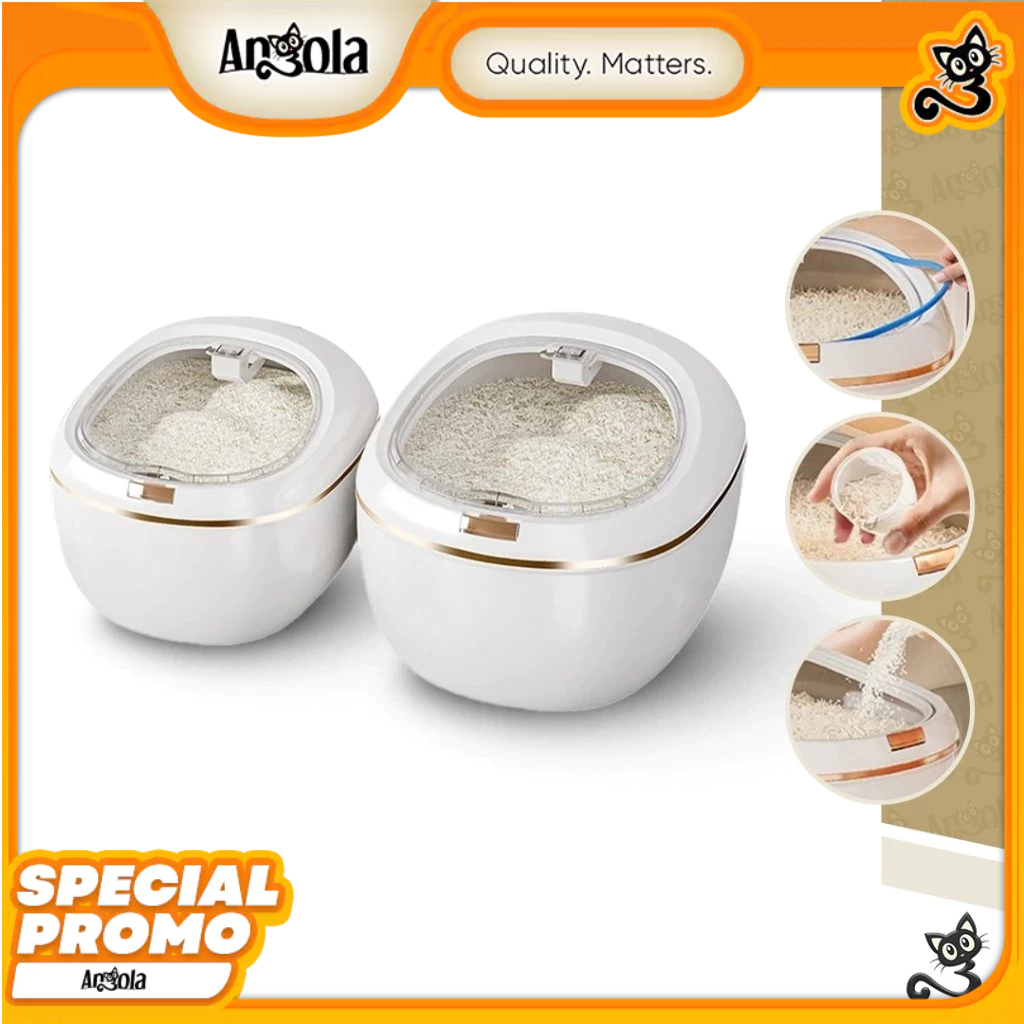 Angola Tempat Beras 4 Kg E65-E67 Dispenser Beras 10 Kilogram / Dispenser Beras Bulat 4-14KG