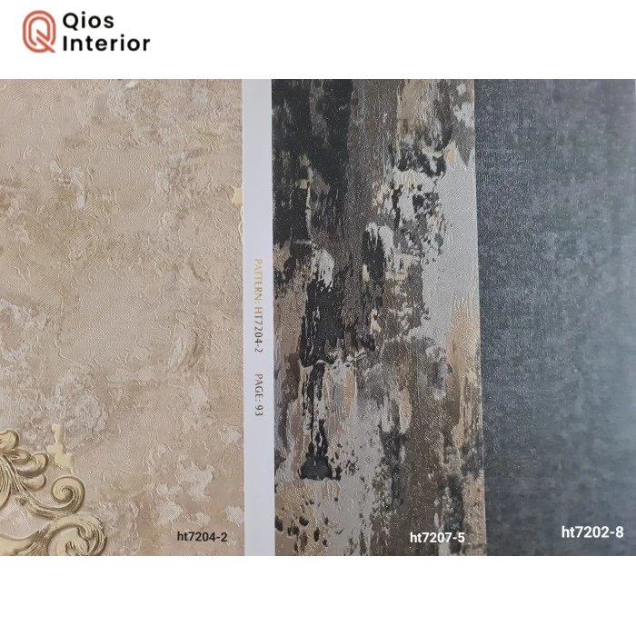wallpaper dinding murah motif marmer emboss cream minimalis ruang tamu