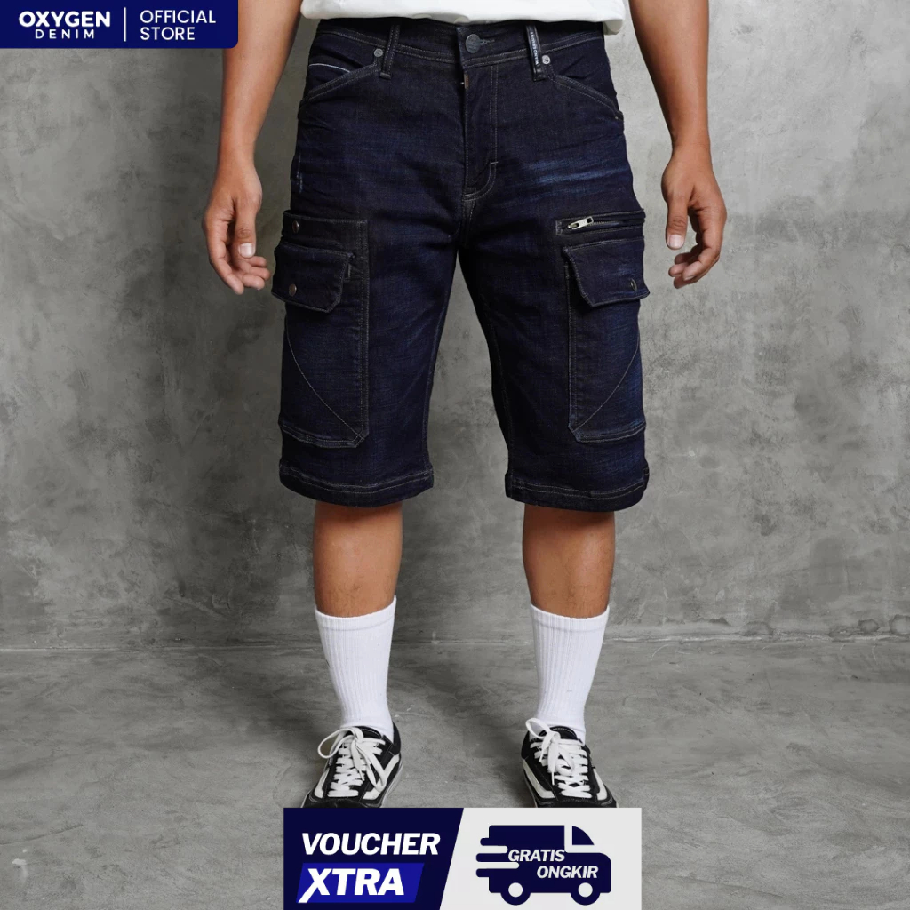 Oxygen Denim Evolve Wanderlust Tapered Cargo Jeans (803-0101)