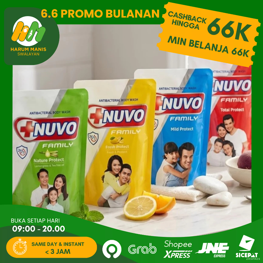 SABUN CAIR NUVO 400GR / NUVO BODY WASH 400ML / NUVO SABUN CAIR