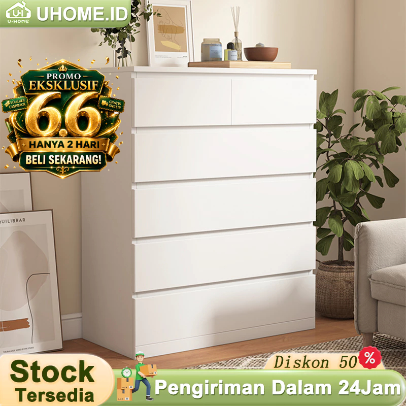 Lemari Laci Kayu Laci Rak Serbaguna Lemari Laci Susun Lemari Baju Minimalis Drawer Pakaian Drawer La