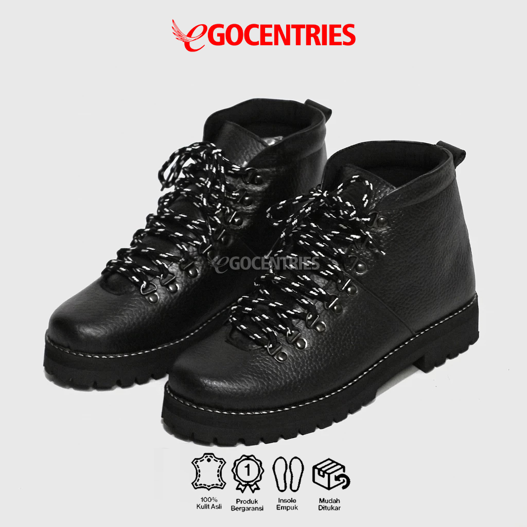 KAPEA - Sepatu Boots Tinggi Kulit Asli Pria