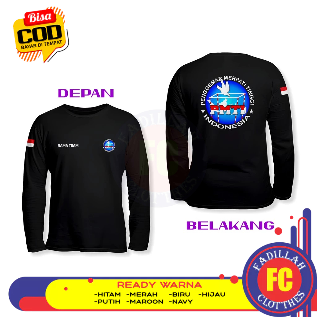 Baju Kaos PMTI Penggemar Merpati Tinggi Indonesia Gratis Nama DB Lengan Panjang Kaos Distro
