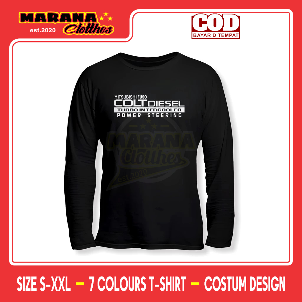 Kaos Mitsubihsi Fuso Colt Diesel Turbo Lengan Panjang Baju Otomotif