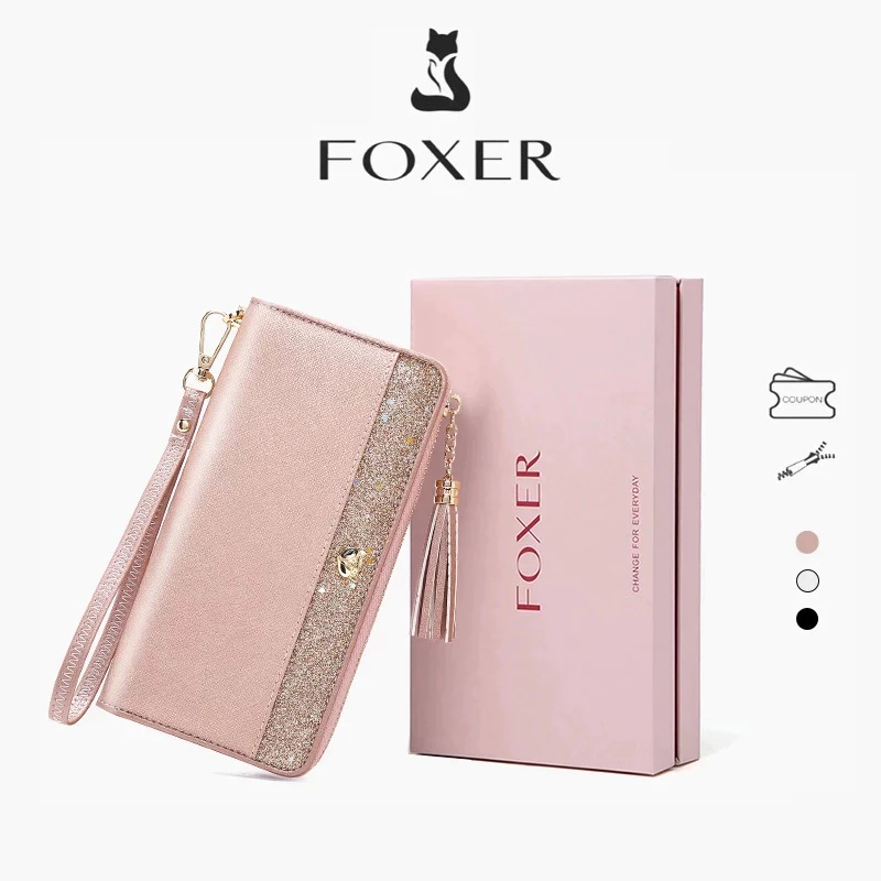 FOXER Dompet Wanita Dompet Kulit Asli Dompet