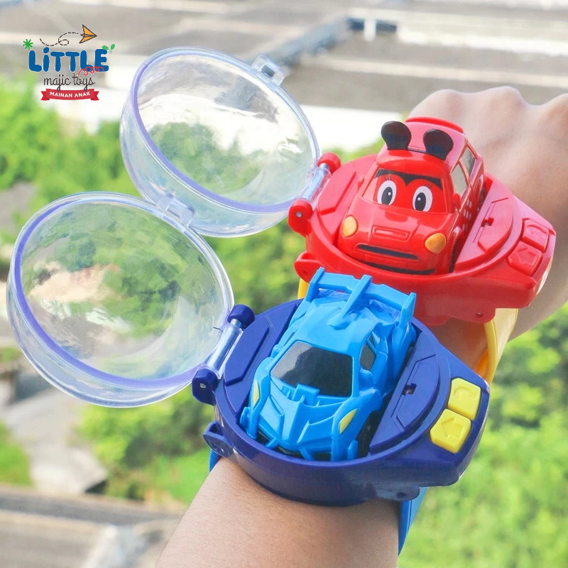Jam Tangan Mobil RC Mini Anak-anak Mainan Mobil Kendali Tangan Jam Tangan Mobil RC Diecast