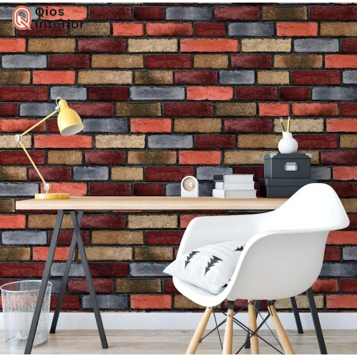 Wallpaper Murah Motif Batu Bata Dinding Ruang Minimalis Vinyl Premium