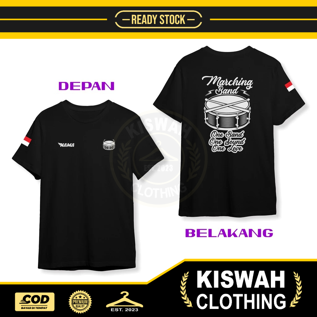Kaos Tshirt Marching Band Gratis Nama DB Kaos Distro