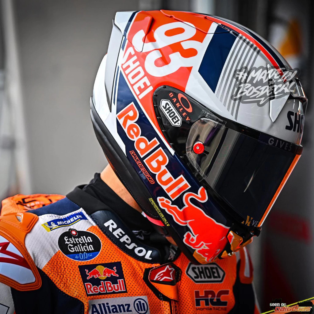 STIKER & WATER DECAL HELM MOTIF SHOEI MARC MARQUES SACHSENRING