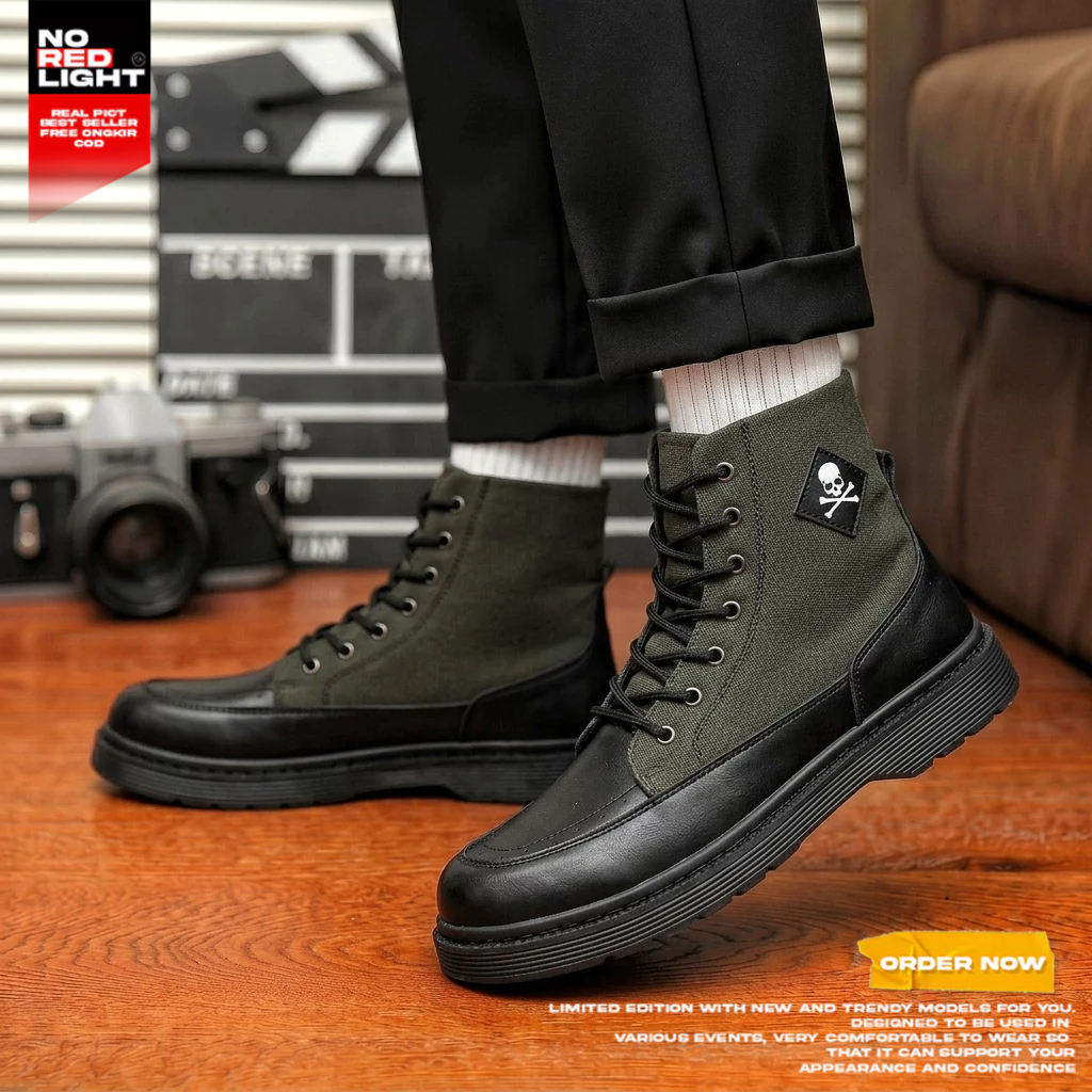 Sepatu Formal Boots Safety Docmart Pria