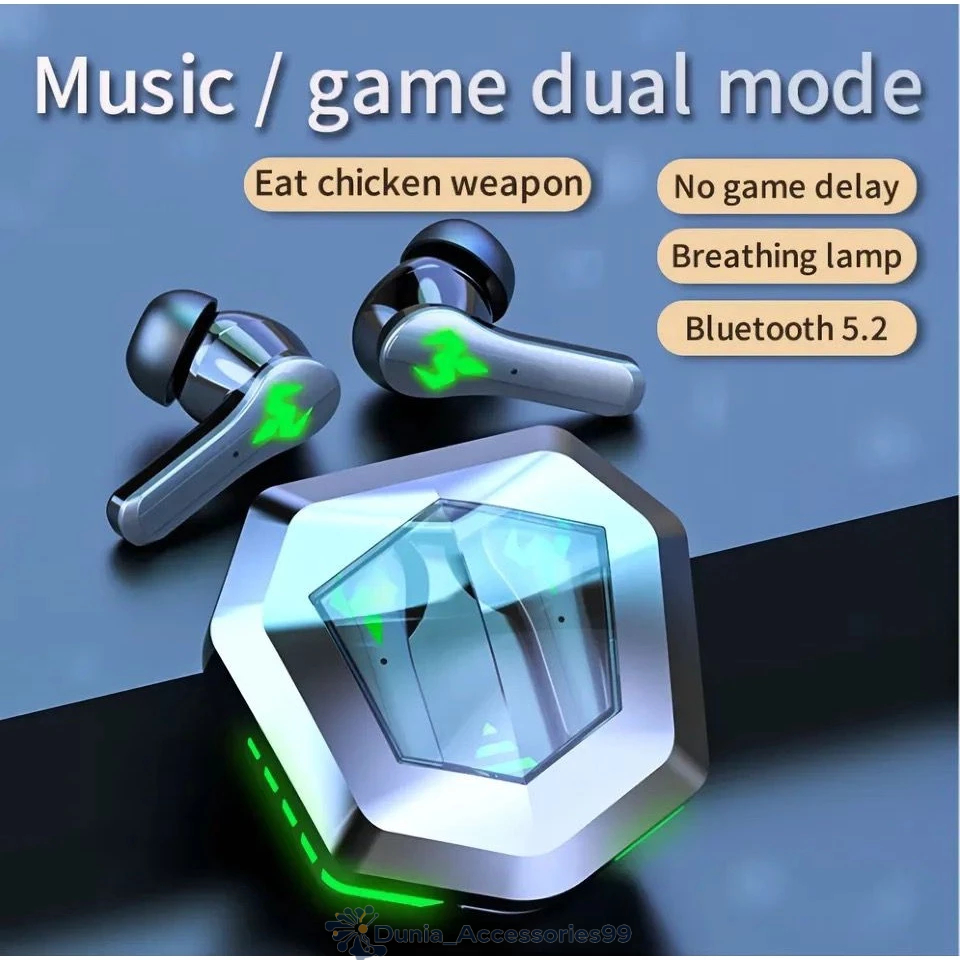 EARPHONE GAMING TWS N35 WIRELESS LOW LATENCY GAMING HEADSET BLUETOOTH 5.2 WITH MIC