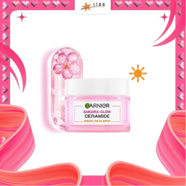 * STAR * Garnier Sakura White Day Cream SPF30 50ML/Krim Siang Mencerahkan/Skin Care / Krim Garnier