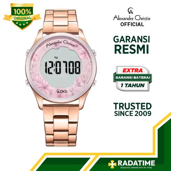 Jam Tangan Wanita Alexandre Christie AC DiGi 100% Original Rose Gold 9363 LHBRGPN