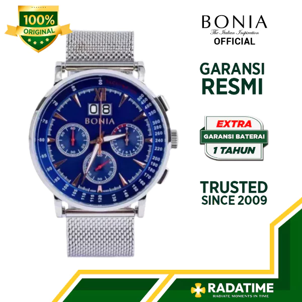 Jam Tangan Pria Bonia 100% Original Meshwire B10363-1383C