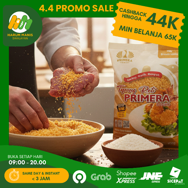 TEPUNG ROTI PRIMERA PANKO MIX / TEPUNG ROTI PRIMERA PANKO PUTIH / TEPUNG ROTI / TEPUNG PANIR