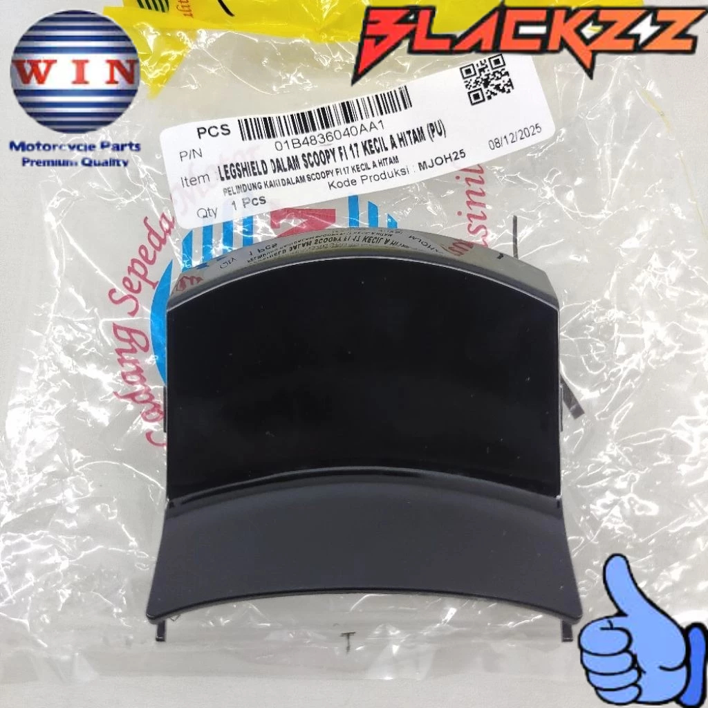 Legshield Dalam KECIL SCOOPY FI 2017 2018 2019 2020 HITAM Original WIN / Legsil Legshield dalam