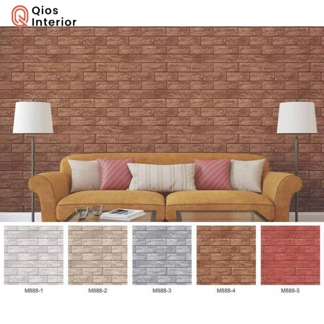 WALLPAPER DINDING MOTIF BATU BATA 3D