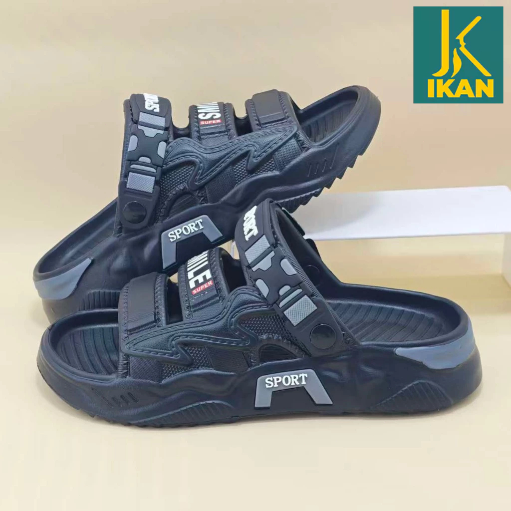 IKAN Sandal Pria Kasual Sandal Karet Pria Sandal Pria Korea