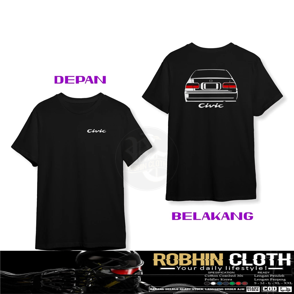 Kaos Baju CIVIC GENIO DB Baju Otomotif