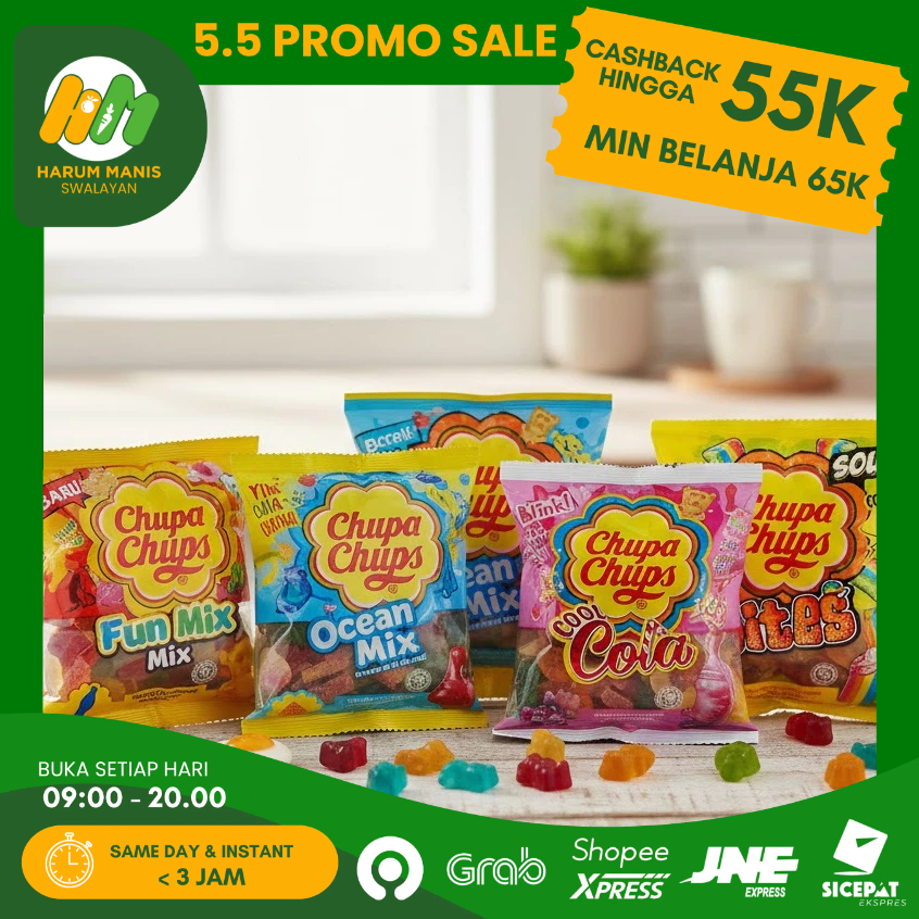 PERMEN CHUPA CHUPS / CHUPA CHUPS OCEAN FUN 90G /CHUPA CHUPS PANDA BEARS 45G /CHUPA CHUPS FUM MIX 90G