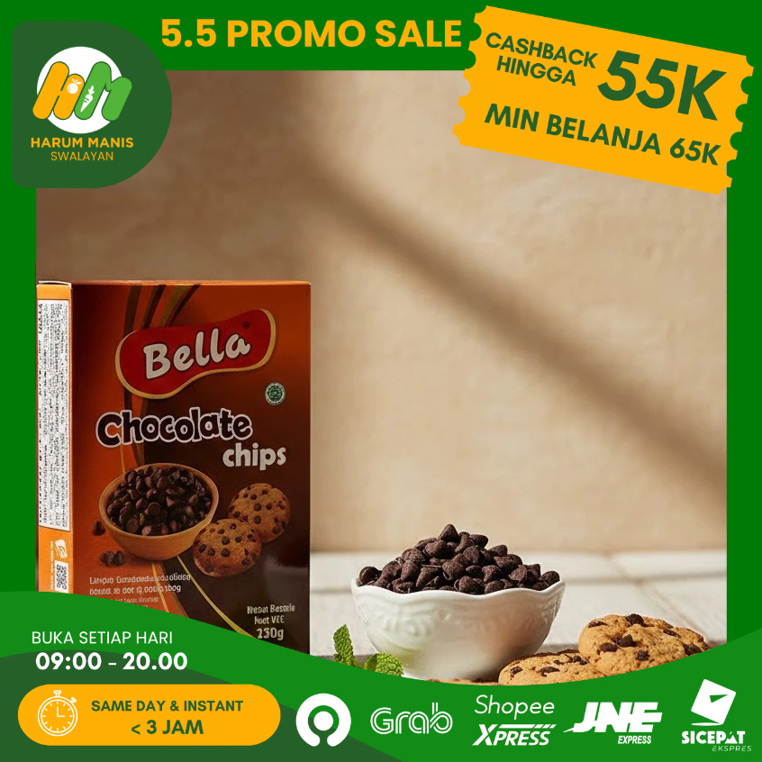 BELLA CHOCO CHIPS 150G / CHOCO CHIPS / TOPPING COKELAT CHIPS