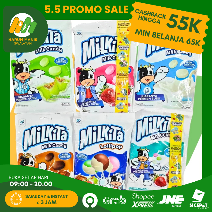 PERMEN MILKITA / MILKITA MILK CANDY / PERMEN LOLLIPOP MILKITA