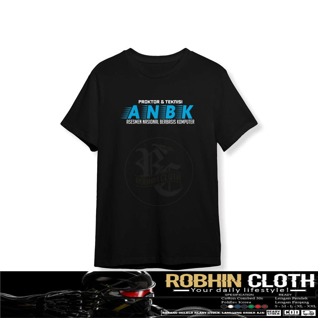 Kaos Baju ANBK ASEMEN NASIONAL BERBASIS KOMPUTER Logo Kaos Distro