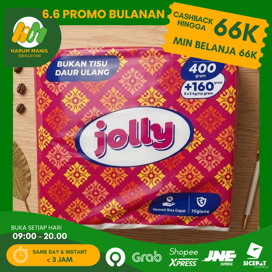 TISU JOLLY / TISU JOLLY 560GR / JOLLY TISU 400+160GR / TISU WAJAH JOLLY