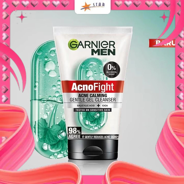 Garnier Men ACNO FIGHT ACNE CALMING GENTLE GEL CLEANSER 100ml