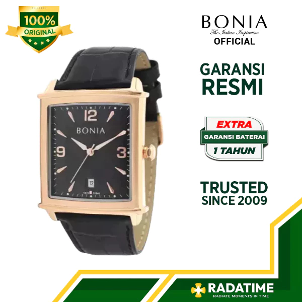 Jam Tangan Pria Bonia 100% Original Rose Gold BNB10546-1535