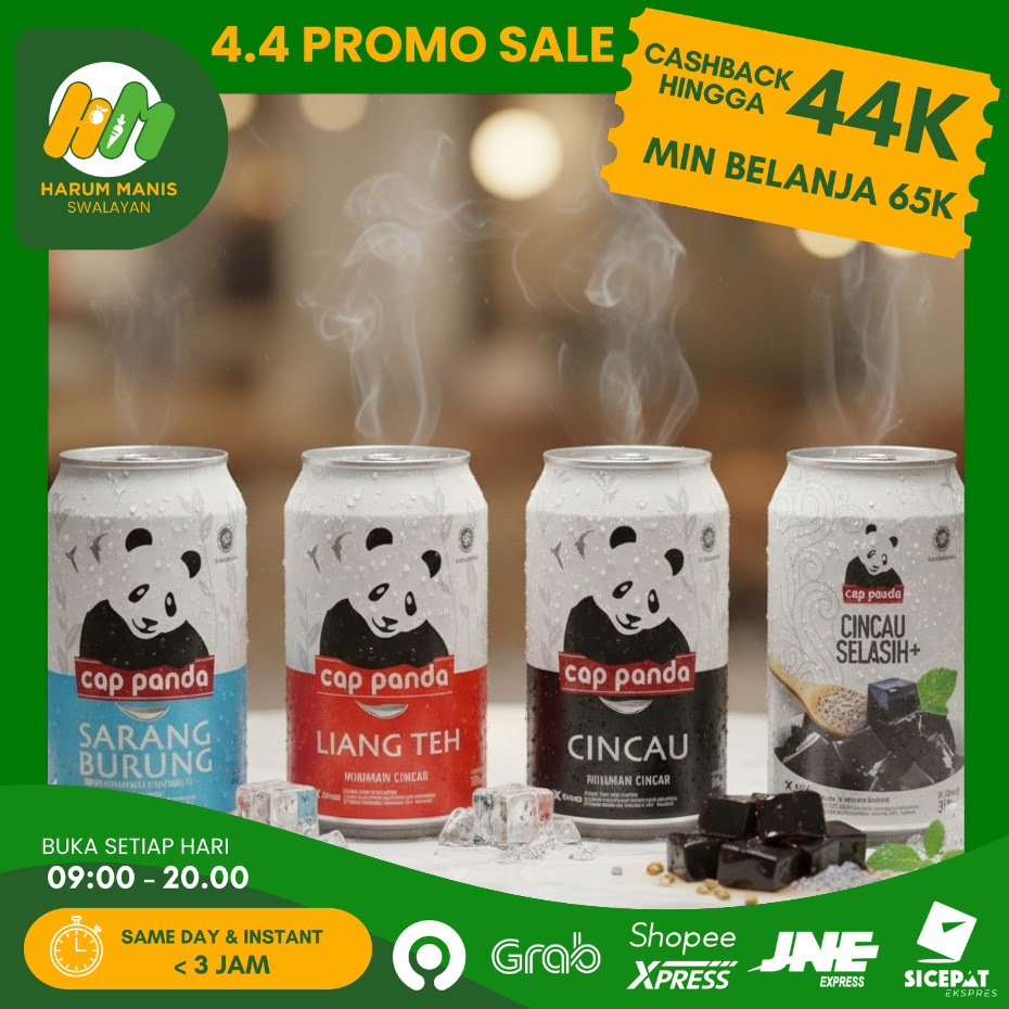MINUMAN KALENG CAP PANDA / LIANG TEH CAP PANDA / SARANG BURUNG CAP PANDA / MINUMAN KALENG CINCAU CAP