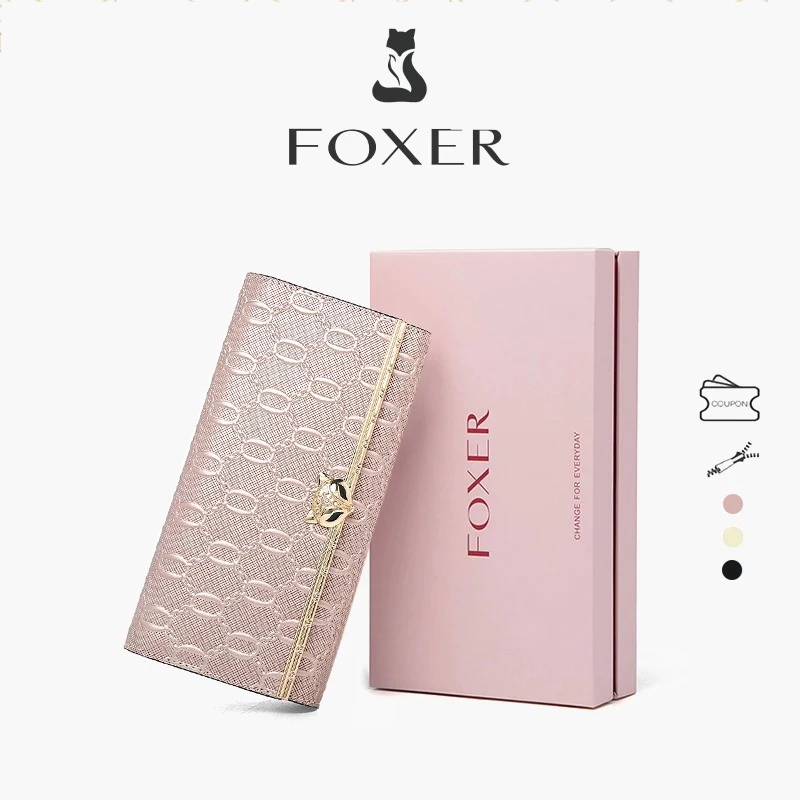 FOXER Dompet Wanita Dompet Rantai Polar Dompet Fashion Dompet Emas Mawar
