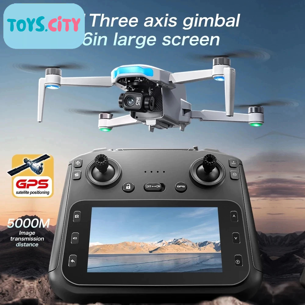 Drone Kamera HD 1080P Gimbal 3Axis EIS Stabilizer Drone Remote Control Profesional Hasil Rekaman Vid