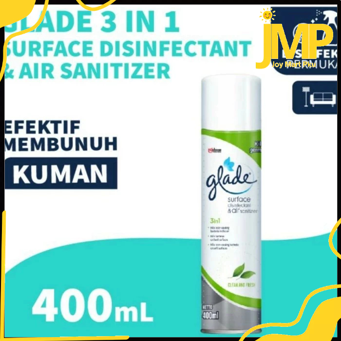 JMP - Glade 3 in 1 Surface Disinfektan & Air Sanitizer 400ml / Disinfectant Spray