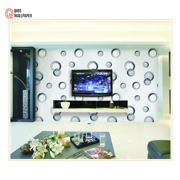 WALLPAPER DINDING RUANG TV MOTIF 3D MINIMALIS HARGA UKURAN 53CMx10M