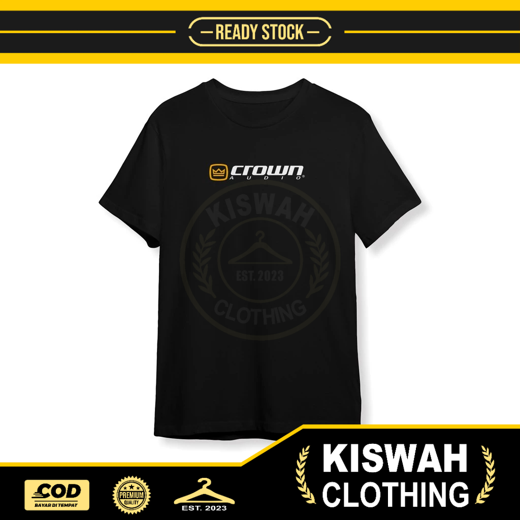 Kaos Tshirt Crown Audio Baju Musik