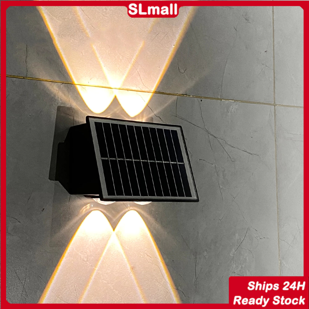 Lampu Dinding teras hias LED Lamp Taman Tenaga Matahari Surya Outdoor Solar Sensor Halaman Anti Air