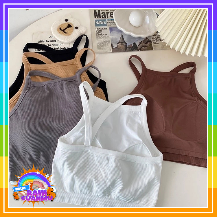 MRC Tanktop Bra Wanita Tanpa Kawat 6560 Bra Fashion Wanita Turtle Neck Sexy Crop Top Elastis Bra Cro