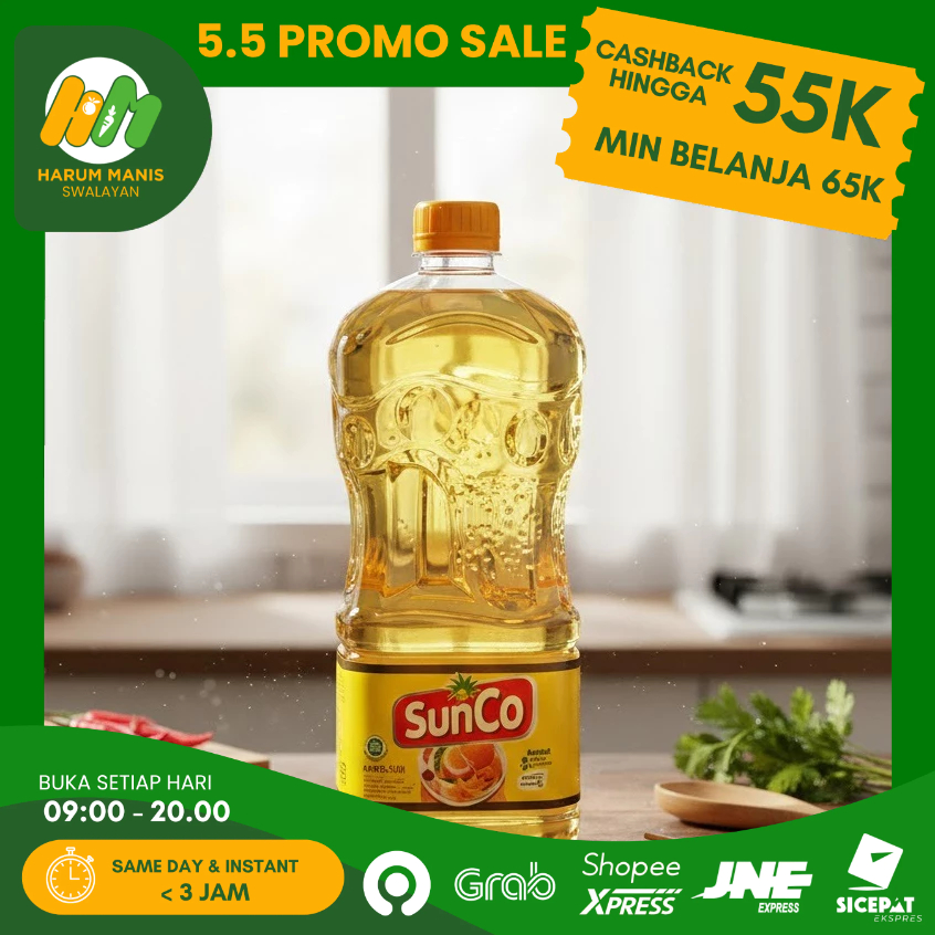 MINYAK SUNCO BOTOL 1 LITER / MINYAK GORENG BOTOL 1 LITER