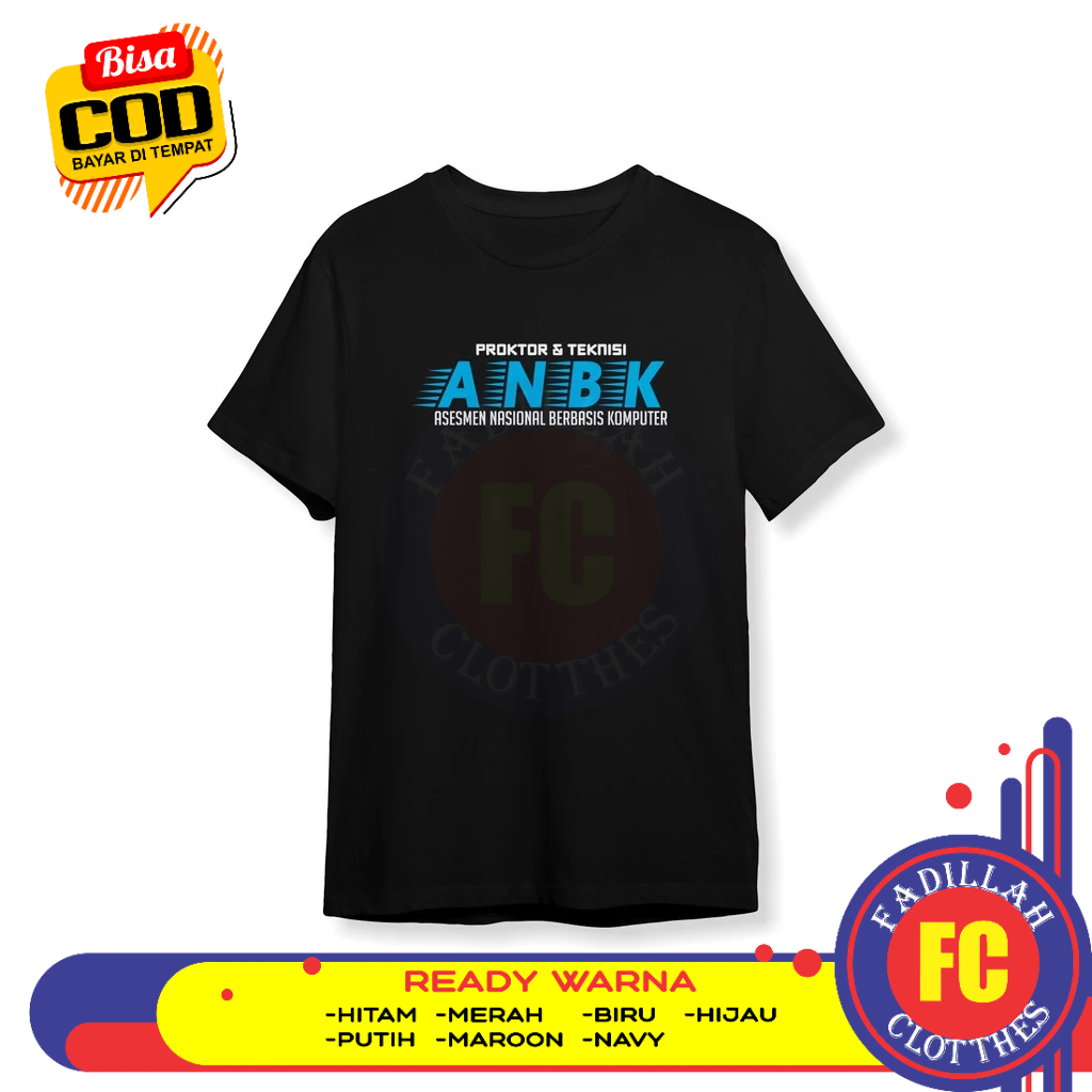 Baju Kaos ANBK ASEMEN NASIONAL BERBASIS KOMPUTER Logo Kaos Distro